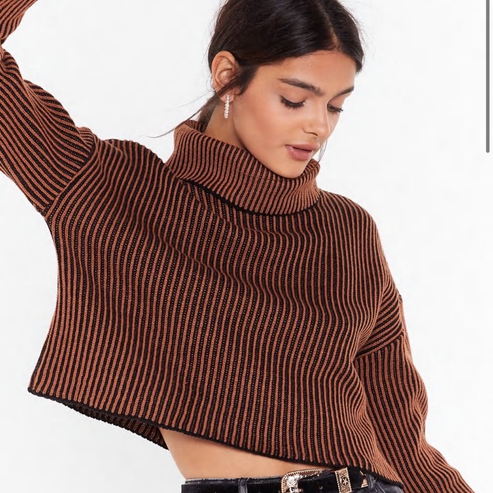 Nasty Gal Cropped Turtle Neck